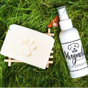 Magnolia Soap and Bath Company Pet Soap and Pet Pampering Spray Bundle